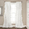 Lush Decor Reyna Ruffle Window Curtain Panel Set, Pair, 54" W x