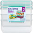 Sistema Food Storage, Polypropylene Assorted, 1L x 3