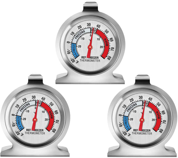 Refrigerator Thermometer, Large Dial Freezer Thermometer, Classic Series Temperature Thermometer for Refrigerator