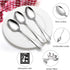 Suwimut 30 Pieces Stainless Steel Dinner Spoons Set, 8 Inch Large Silverware for Home, Kitchen, Restaurant
