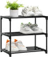 OLYREO Stackable Small Shoe Rack for Closet 3 Tier, Sturdy Shoe Rack Organizer