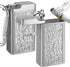 Linkidea 2 Pack Metal Ashtray with Lid - Small Portable Cigarettes Cigars Ashtray for Travelling, Camping, Indoor, Home