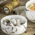 Ceramic Cereal Bowl, Marble Soup Bowl 17 OZ, Luxury Gold Inlay Dessert Bowl, Microwave Safe