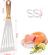 HaSteeL 12.5In Stainless Steel Fish Spatula, Heavy Duty Slotted Turner with Plastic Handle, 2Pcs for Grilling Cooking
