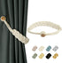 BEL AVENIR Curtain Tiebacks, Magnetic Woven Curtain Holdback Drapery Tie-Back, Ivory Braid