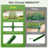 47.2x47.2 X21.6) Cucumber Trellis for Raised Bed,U-Shape Garden Trellis for Climbing Plants Outdoor, Metal Arch