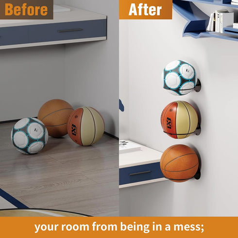 Sexoeie (1) Wall Mount Round Holder - Hanging Planter for Indoor Plants & Display Stand for Basketball Football Sports