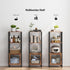4 BS03BB004 TUTOTAK Tier Bookcase and Bookshelf, Narrow Book Shelf with Door for Small Space, for Living Room, Office