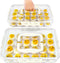 MesRosa 2 Pack Deviled Egg Containers with Lid and Handle, Durable Clear