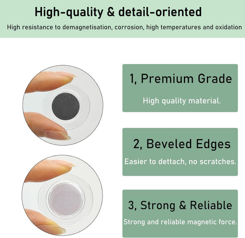 Fridge Magnets Refrigerator Magnets, 56 Pcs Small Magnets Strong Magnets for Whiteboard Heavy Duty Magnets Cute Mini Magnets, White Clear Round Magnets for Fridge Locker Home Office Classroom