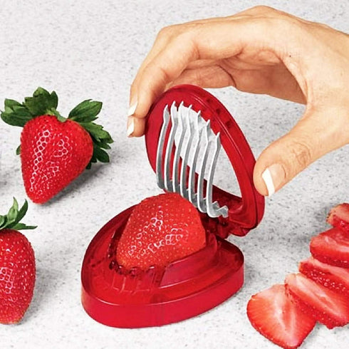 MSC International Joie Strawberry Hull and Slice, 2-Piece Set, BPA Free, Red