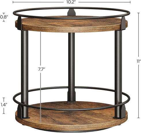 Set 2 2-Tier Countertop, SR22L2BR YATINEY Spice Rack, of Lazy Susan Organizer, Turntable Organizer, Rotating Spice Rack