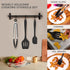5 Pcs Silicone Kitchen Utensils Set with Holder, Heat Resistant Gadgets Tools for Nonstick Cookware, Dishwasher Safe