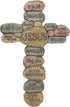 Dicksons Names of Jesus Christ Pebble, 10 Inch Resin Decorative Hanging Wall Cross