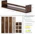 24 Inch Set 3 AZSKY Nursery Book Shelves Deep Walnut Floating Bookshelf for Kids Room Wall Mounted Floating Shelves