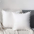 CAWANFLY Set of 2 Decorative Throw Pillow Covers with Cute Pom Pom, Soft Cushion Case for Couch Sofa Bed 18x18Inch
