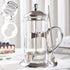 DUJUST Silver French Press Coffee Maker, Luxury Design with 4-Level Filter System, 34oz