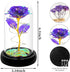Childom Light Up Rose in Glass Dome, Colorful Purple Flowers for Women, Mom, Grandma, Christmas, Anniversary Gifts