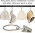 40 Pack Curtain Rings with Clips, Drapery Clips with Rings, Matte Silver, Fits up to 1 in Curtain Rod, 1.26 in Diameter