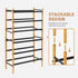 16 Closet, 4 STORAGE MANIAC Expandable Shoe Rack, Pairs Stackable Small Shoe Rack, Metal Adjustable Shoes Organizer