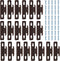 Sratte Curtain Rod Bracket, Single Bracket Curtain Hardware with Screws for Kitchen Accessories Supply (Coffee, 20 Pcs)