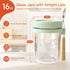 16oz 4 Pack HomArtist Overnight Oats Containers with Lids and Spoons, Wide Mouth Mason Jars with Airtight Lids