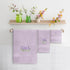 Hillsuren 3 Set 100% Set Pcs Lavender Floral Bathroom Towel Farmhouse Embroidered Lavender Floral Towels Vintage