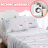 Set Sets 4 Yibeizi Kids Christmas Sheets Full Size, Light Grey Bear Snowmen Printed Sheet for Boys Girls, Cute