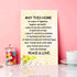 New Home Blessing Wall Art - Canvas Print Quote Painting, May This Home Be a Place of Happiness, 8 x 12 inch