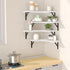 ROMGUAR CRAFT Set 4, Corner Floating Shelves Wall Mounted of Rustic Wood Storage Display Wall Shelves for Home Decor
