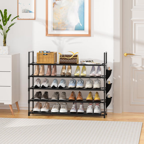 5 Closet, 20-25 OYREL Tier Shoe Organizer Rack for Entryway, Garage, Door, Space Saving, Shoe Holder Stand/Tower