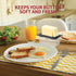 SIGNORA WARE Signoraware Wide Butter Dish with Lid Fits, Airtight, Stackable, BPA-Free Plastic, Microwave & Dishwasher