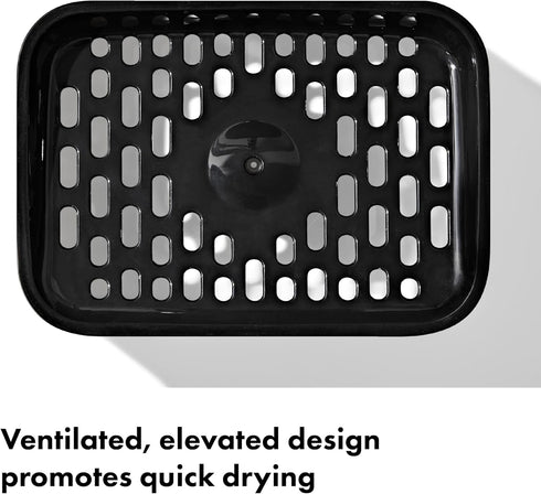 Black Soap Dispensing Sponge Holder by OXO Good Grips - Effortless Cleaning