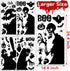 Joy Bang Halloween Window Clings, Large Scary Silhouette Stickers, Spooky Monster Zombie Window Decor