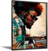 Black Aluminum Alloy Framed Piano Man Wall Art, Black Paintings for Modern Home Decoration, African American Wall Art