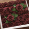 Artificial Flowers 25pcs Burgundy Foam Fake Roses with Stems for DIY Wedding Bouquets, White Bridal Shower