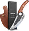 Huusk Knife Japan Kitchen, Upgraded Viking Hand Forged Butcher Knife for Meat Cutting, Japanese Cooking Meat Cleaver