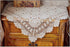 Hetao 100% 19 Inch Cotton Handmade Crochet Square Tablecloth Doilies Lace Table Covers,White