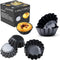 Egg Tart Molds 12PCS Mini Carbon Steel Non Stick Tart Pans for Baking, 2.6 Inch Tart Pan Set