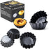 Egg Tart Molds 12PCS Mini Carbon Steel Non Stick Tart Pans for Baking, 2.6 Inch Tart Pan Set
