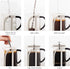 OVENTE 2-in-1 Coffee Press and Tea Maker, 20 Ounce with High Grade Stainless Steel Infuser, Borosilicate Glass, Clear