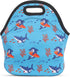 Violet Mist Shark Lunch Bag - Washable Neoprene Tote, Reusable Thermal Insulated Cooler, Lightweight for Men, Work,