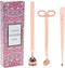 Luxiv 3 in 1 Candle Snuffer Set, 3P Candle Accessory Set with Wick Trimmer, Snuffer, Dipper, Gift Package, Rose Gold