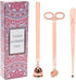 Luxiv 3 in 1 Candle Snuffer Set, 3P Candle Accessory Set with Wick Trimmer, Snuffer, Dipper, Gift Package, Rose Gold