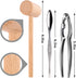 6Pcs Crab Crackers and Tools, 2 Forks, 2 Lobster Crackers, Nut Cracker, 2 Lobster Mallets
