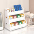 Wisuce Tea Holder for Tea Bags Organizer - White Bamboo Tea Organizer