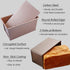 Pullman Loaf Pan with Lid, Non-Stick 1 Pound Dough Capacity Rectangular Bread Pan, 9x4inch with Dough Scraper Cutter