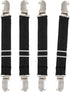 BetyBedy 4Pcs Adjustable Bed Sheet Fasteners, Elastic Straps Clips, Cover Grippers Holder for Mattress Pad, Sofa