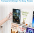 15" Storage,Pack 2 Cq acrylic Clear Floating Bookshelf for Kids Room - Invisible Hanging Wall Mounted U Shaped Shelf