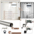 HEI! DEAR Silver Curtain Rods, 18 to 60 Inch (1.5-5ft), 1 Inch Heavy Duty Adjustable Curtain Rod Set, Modern Decorative